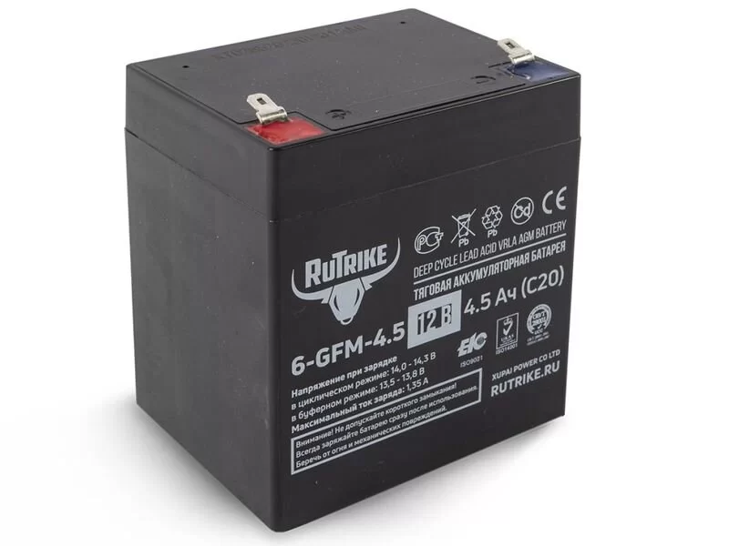 Тяговый аккумулятор RuTrike 6-GFM-4,5 (12V4,5A/H C20)